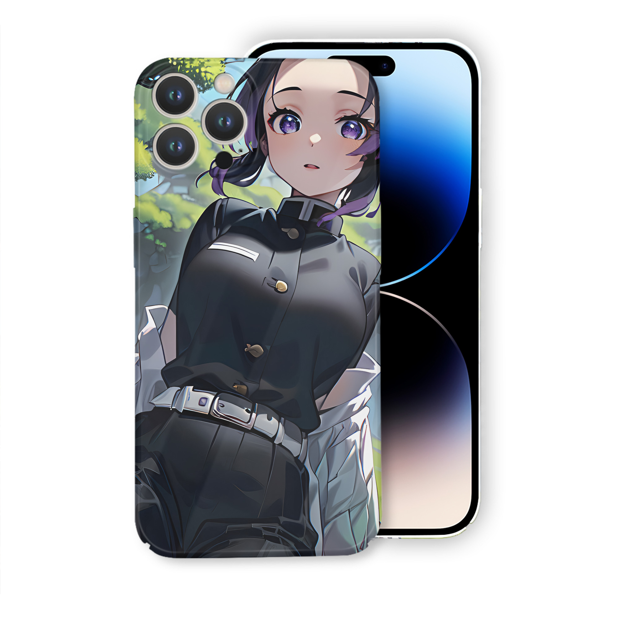 （画像用） 鬼滅の刃（きめつのやいば）蟲柱-胡蝶 しのぶ／こちょう しのぶ Kochou Shinobu 【iPhone 14シリーズ対応】ハードケース